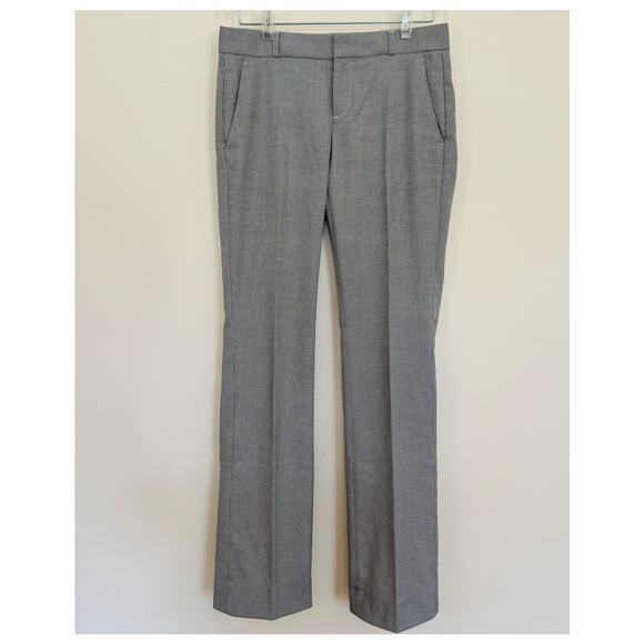 Banana Republic Womens Logan Gray Black Houndstooth Gingham Trouser Pants Sz 0 - Picture 2 of 12